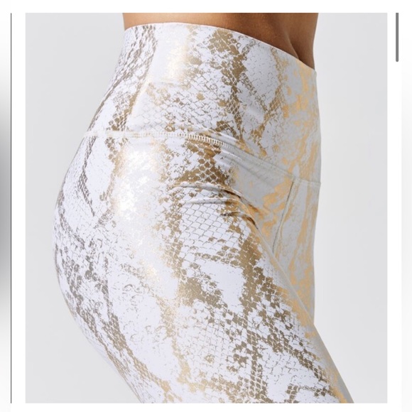 Carbon38 metallic snake high rise pants & bra - Picture 3 of 7